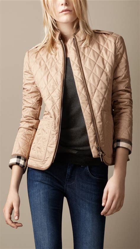 burberry diamond quilted jacket plaid zipper|burberry diamond quilted jacket review.